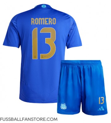 Argentinien Cristian Romero #13 Replik Auswärtstrikot Kinder Copa America 2024 Kurzarm (+ Kurze Hosen)